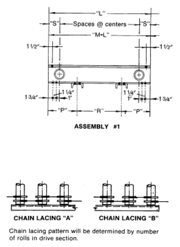 Chain Driven Live Roller With Bearings and Sprocket