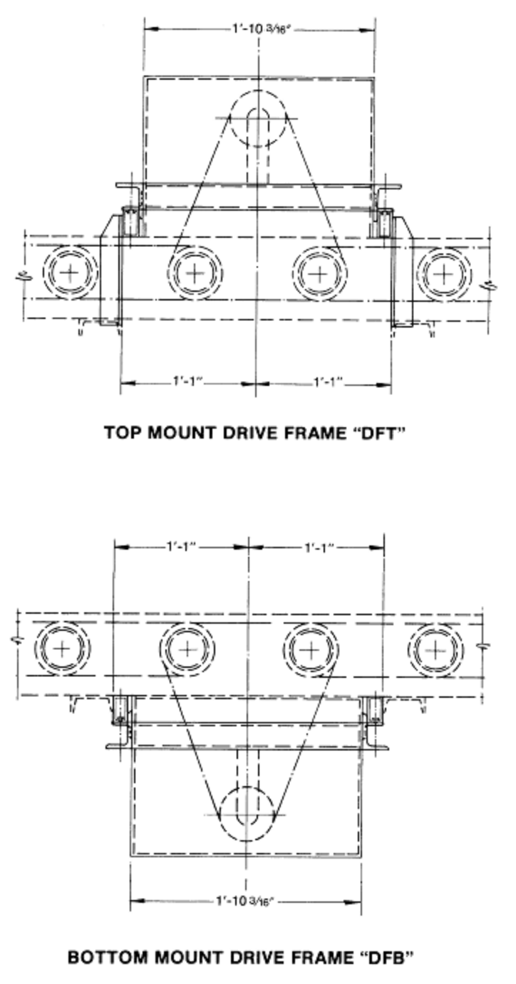 Top and Bottom CDLR Drive Frames