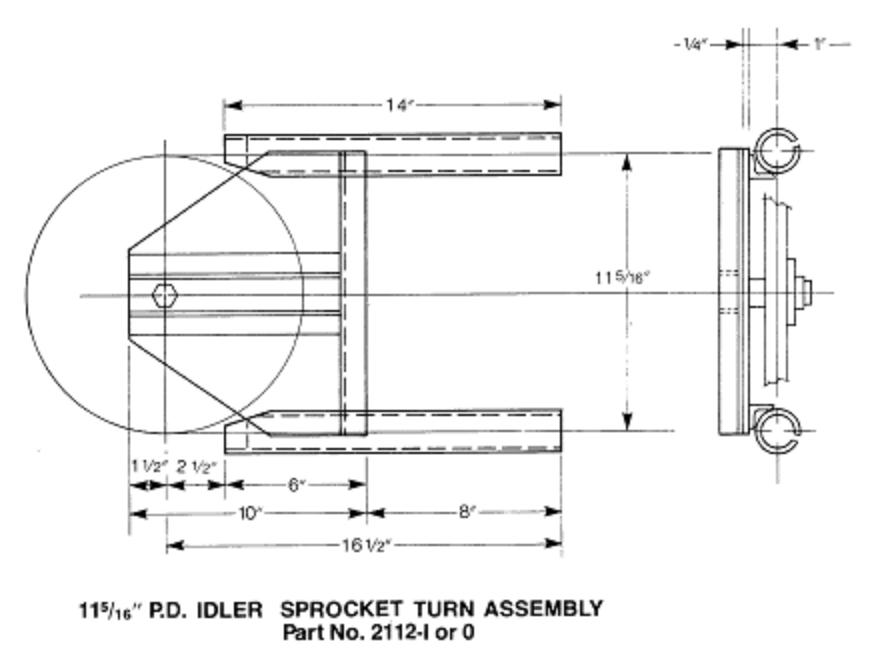 Idler Sprocker Turn Assembly 11-5/16 in. P.D.